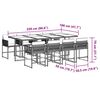 vidaXL Ensemble &agrave; manger de jardin et coussins 9 pcs marron poly rotin