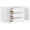 vidaXL Buffet avec 3 tiroirs Blanc 120x41x75 cm Bois d'ingénierie