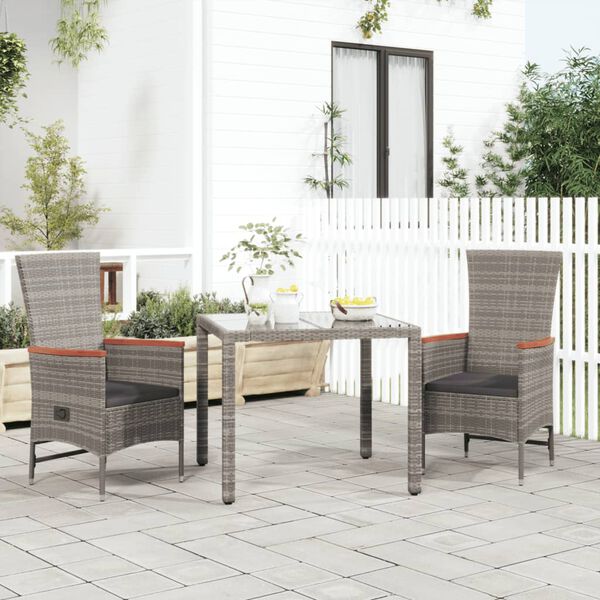 vidaXL Chaises de jardin inclinables coussins lot de 2 R&eacute;sine tress&eacute;e