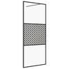 vidaXL Paroi de douche avec verre ESG transparent 115x195 cm Noir