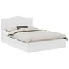 vidaXL Lit de Rangement R&eacute;glable Blanc 140 x 190 cm Bois d'ing&eacute;nierie