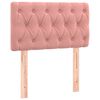 vidaXL T&ecirc;te de lit &agrave; LED Rose 80x7x78/88 cm Velours