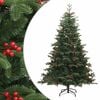 vidaXL Sapin de No&euml;l artificiel avec pommes de pin et baies 210 cm