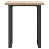 vidaXL Table à manger cadre en O 60x60x75,5cm bois de pin massif acier