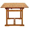 vidaXL Ensemble &agrave; manger de jardin 5pcs bois d'acacia solide textil&egrave;ne
