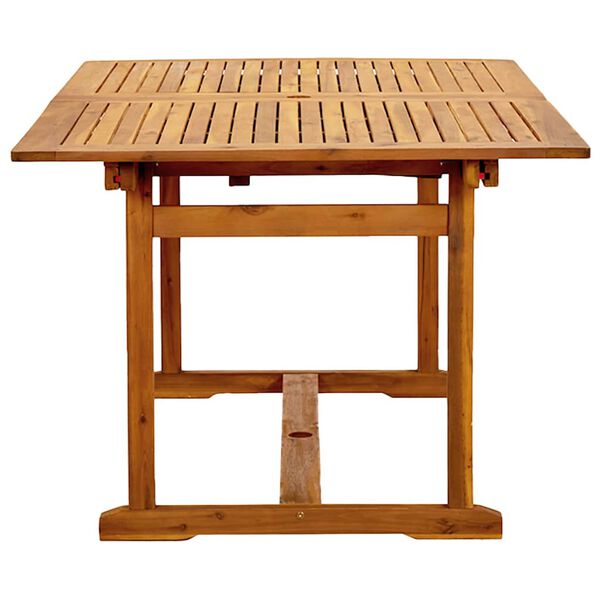 vidaXL Ensemble &agrave; manger de jardin 5pcs bois d'acacia solide textil&egrave;ne