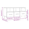 vidaXL Meuble TV sonoma gris 102x36x50 cm bois d'ingénierie
