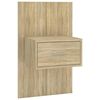 vidaXL Table de chevet murale Ch&ecirc;ne sonoma