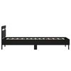 vidaXL Cadre de lit sans matelas avec tête de lit noir 75x190 cm