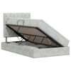 vidaXL Lit avec rangement et matelas Gris clair 120 x 200 cm Velours