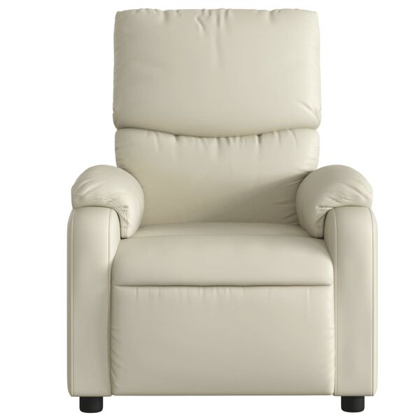 vidaXL Fauteuil inclinable Cr&egrave;me Similicuir