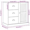 vidaXL Buffet avec tiroirs VIGO 78x40x75 cm blanc bois massif de pin