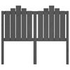 vidaXL T&ecirc;te de lit Gris 126x4x110 cm Bois massif de pin