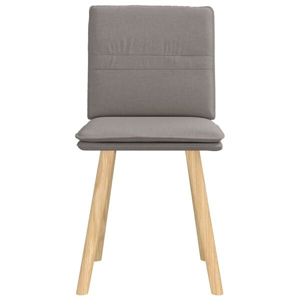 vidaXL Chaises &agrave; manger lot de 2 taupe tissu