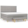 vidaXL Sommier &agrave; lattes de lit avec matelas Gris clair 180x200cm Tissu