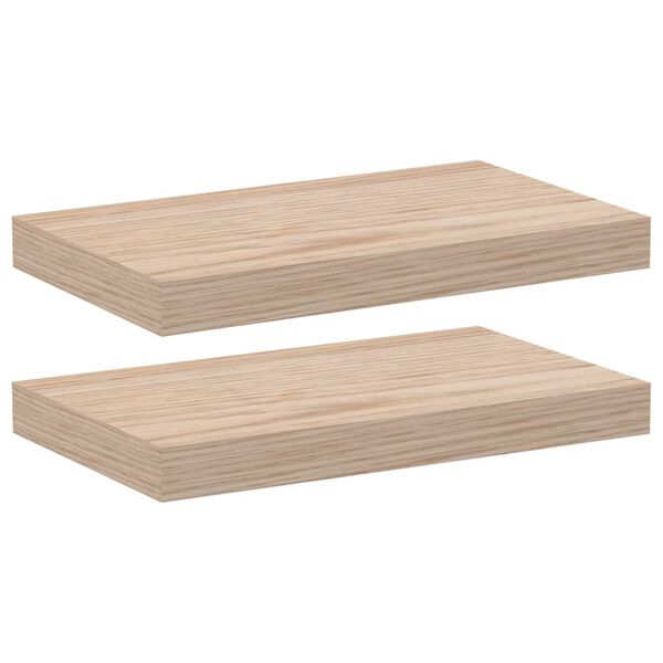 vidaXL &Eacute;tag&egrave;res flottantes 2 pcs 40x23,5x4 cm bois d'ing&eacute;nierie