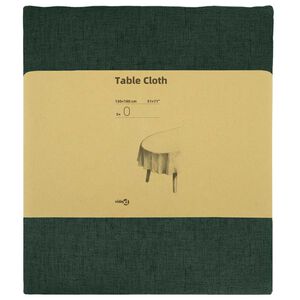 vidaXL Tissu de Table 5 pc ovale Vert fonc&eacute; 130 x 180 cm