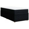 vidaXL Sommier &agrave; lattes de lit avec matelas Noir 90x190 cm Tissu