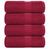 vidaXL Serviettes d'invit&eacute; FROGN 4 pcs bordeaux 30x50 cm 360 g/m&sup2;