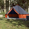 vidaXL Tente familiale tipi 6 personnes gris et orange imperm&eacute;able