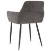 vidaXL Chaises &agrave; manger lot de 6 gris fonc&eacute; velours