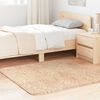 vidaXL Tapis shaggy &agrave; poils longs NAVARRA beige 120x120 cm polyester