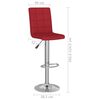 vidaXL Tabouret de bar Rouge bordeaux Tissu