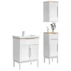vidaXL Ensemble de mobilier de salle de bain FLORO 3 pcs Blanc