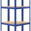 vidaXL &Eacute;tag&egrave;res &agrave; 5 niveaux 2pcs Bleu Acier et bois d'ing&eacute;nierie