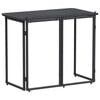 VidaXL Table de jardin pliante noir 90 x 51 x 75 cm polyrotin