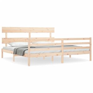 vidaXL Cadre de lit sans matelas 200x200 cm bois massif