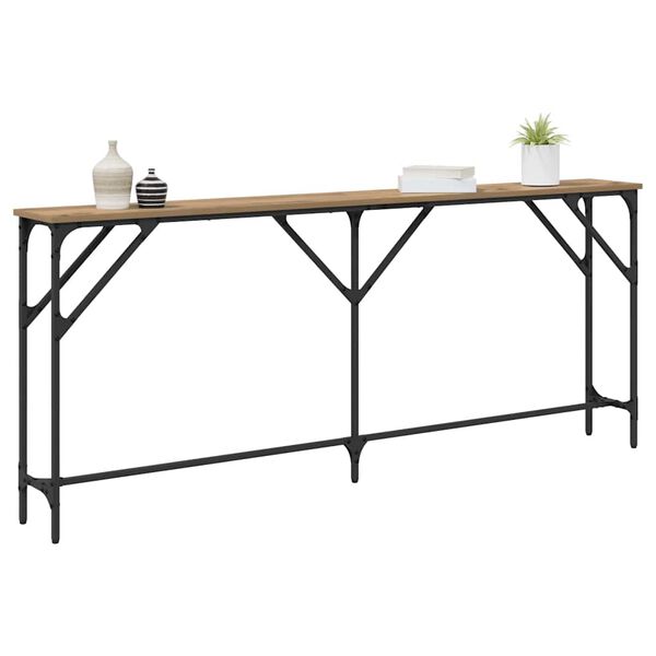 vidaXL Table console ch&ecirc;ne artisanal 180 x 23 x 75 cm
