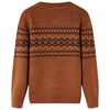 Pull-over tricoté pour enfants cognac 128