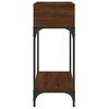 vidaXL Table console ch&ecirc;ne marron 100x30,5x75 cm bois d'ing&eacute;nierie