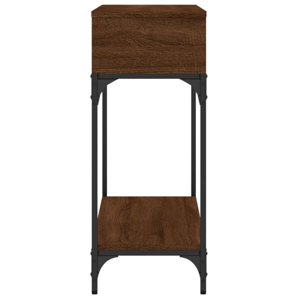 vidaXL Table console ch&ecirc;ne marron 100x30,5x75 cm bois d'ing&eacute;nierie