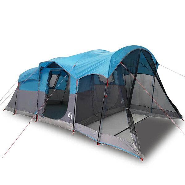 vidaXL Tente familiale tunnel 8 personnes bleu imperméable