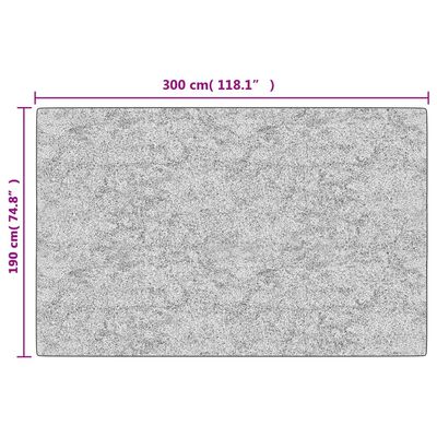 vidaXL Tapis lavable antidérapant 190x300 cm anthracite
