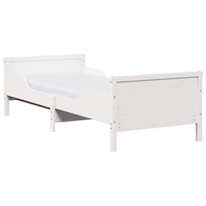 vidaXL Cadre de lit avec matelas Blanc 80 x 200 cm Bois de pin massif