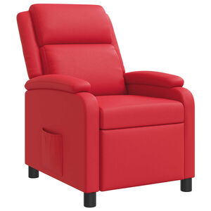 vidaXL Fauteuil inclinable Rouge Simili cuir