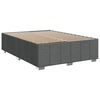vidaXL Sommier &agrave; lattes de lit avec matelas Gris fonc&eacute; 140x190cm Tissu