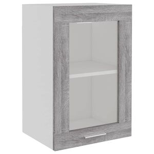 vidaXL Vitrine suspendue "Lyon" Gris Sonoma 40 x 31 x 60 cm Bois d'ingénierie