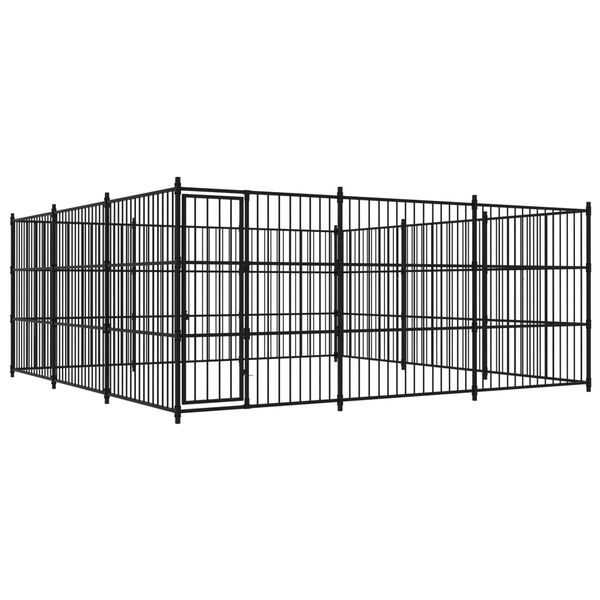 vidaXL Chenil d'ext&eacute;rieur pour chiens 450 x 450 x 185 cm