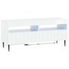 vidaXL Meuble TV LED Blanc brillant Bois d'ing&eacute;nierie