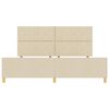 vidaXL Cadre de lit avec t&ecirc;te de lit Cr&egrave;me 200 x 200 cm tissu