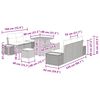 vidaXL Ensemble de canap&eacute; de jardin 8 pcs Noir polyrotin