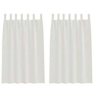 vidaXL Rideau en Voile 2 pcs Cr&egrave;me 175 x 140 cm Polyester