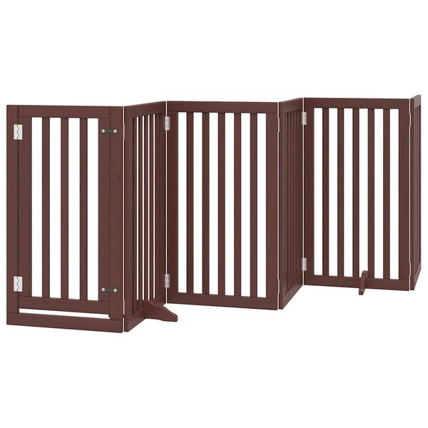 vidaXL Barri&egrave;re pour chien porte pliable 12 panneaux bois de peuplier