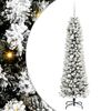 vidaXL Sapin de No&euml;l artificiel Blanc 180 cm PVC, m&eacute;tal et plastique
