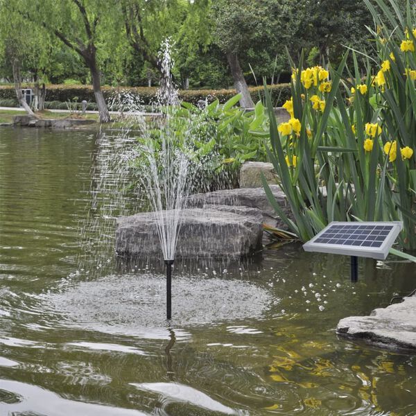 Fontaine de bassin solaire et flottante 35 W Avec batterie