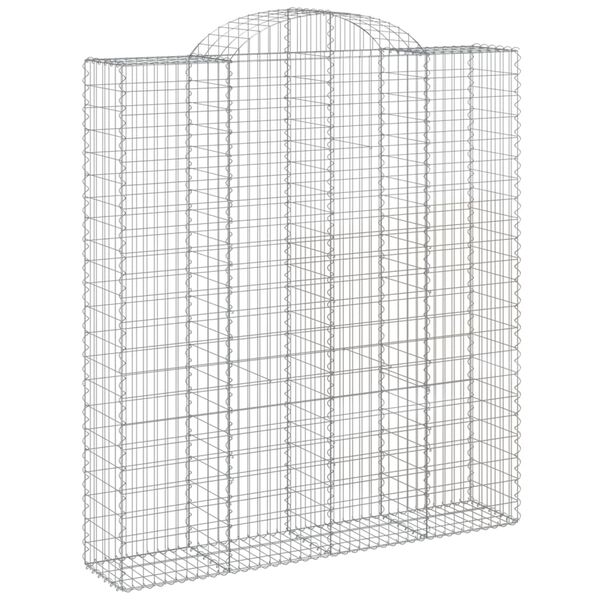 vidaXL Paniers à gabions arqués 7 pcs 200x50x220/240 cm Fer galvanisé